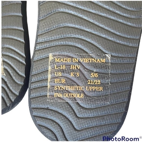 Reef Bliss-ful Baby Toddler Sandals Flip Flops Black Gold Strap - NWT - Picture 5 of 6